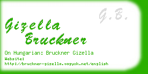 gizella bruckner business card